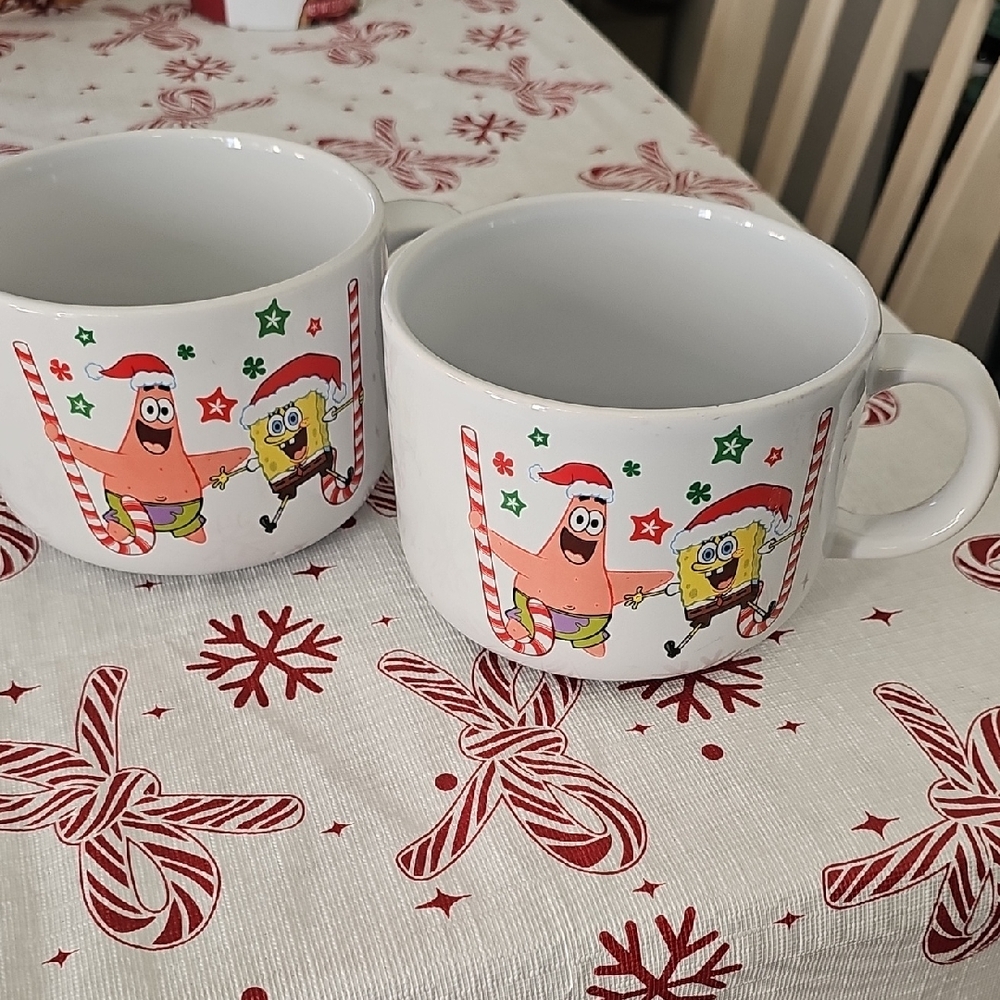Spongebob Christmas Cocoa Mugs